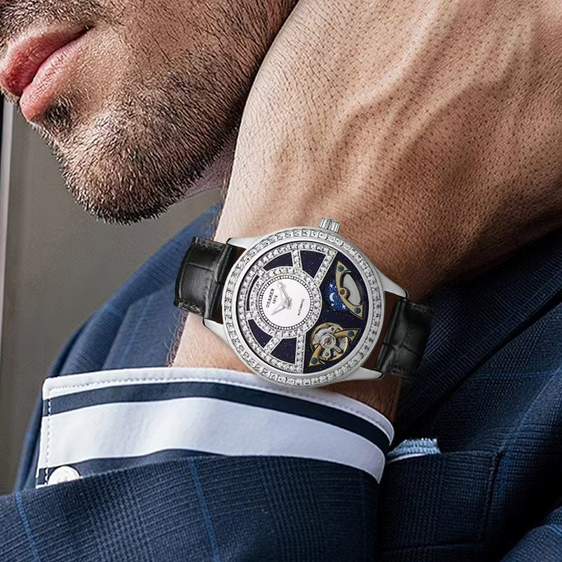 Men's light luxury fashion diamond watch